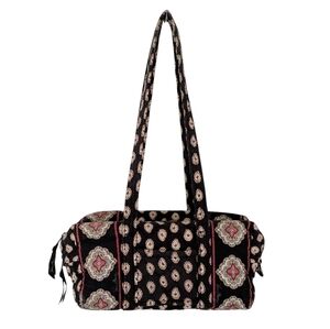 Vera Bradley Black Floral Print Shoulder Bag